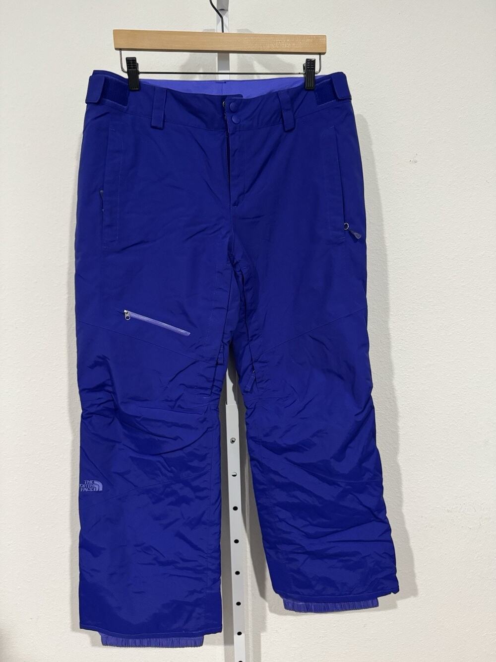 The North Face Snow Pants Womens Large Blue Nylon Lined Insulated HyVent Ski *